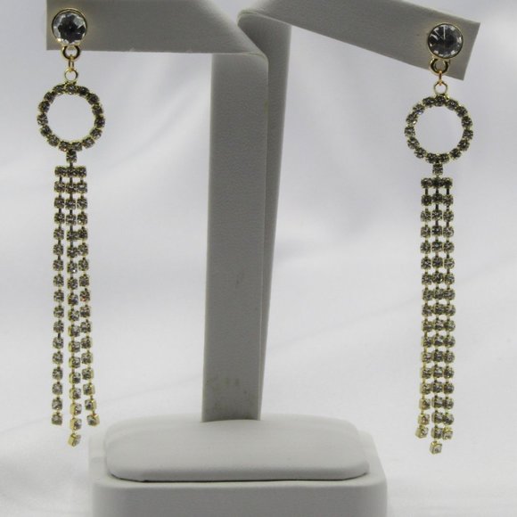 GREEN RHINESTONE TASSEL Beaded Jewelry Set - Picture 5 of 5